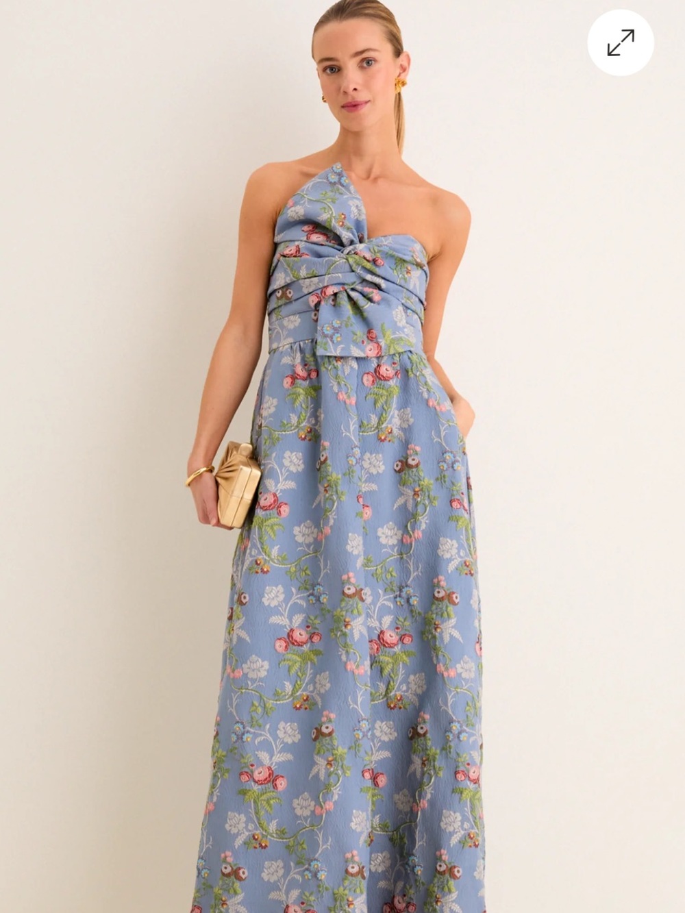 NWT Tuckernuck Trellis Bloom jacquard Kathleen gown - Picture 6 of 12